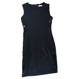 Calvin Klein Perfect LBD Dress NWOT Women's Size 6 Sequin Detail!